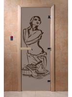 Дверь для саун DoorWood "Искушение черный жемчуг матовая"