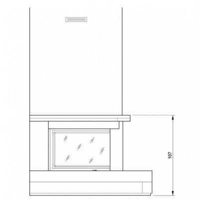 Каминная облицовка Palazzetti Melbourne, угловая