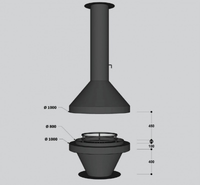 Центральный камин Fireline DAMLA Центральный камин Fireline DAMLA