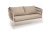Диван 4SIS Диего 2-местный из роупа, каркас белый муар, роуп бежевый, ткань бежевая 035