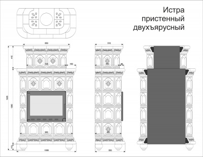 Облицовка Истра двухъярусный Белый