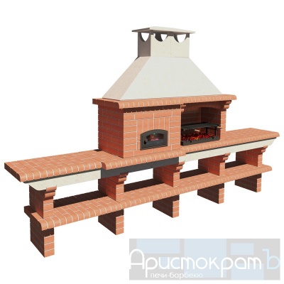 Кирпичное барбекю АРИСТОКРАТЪ 736 с печью Кирпичное барбекю АРИСТОКРАТЪ 736 с печью