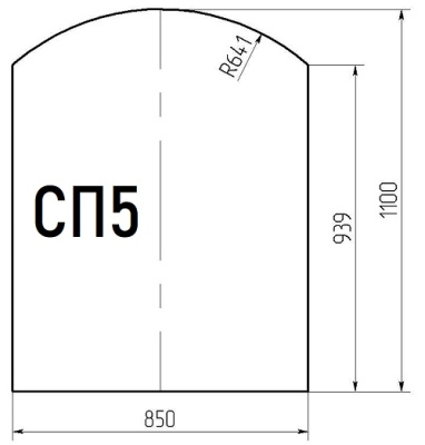 Лист стеклянный напольный 6мм СП-5 (1100х850мм)