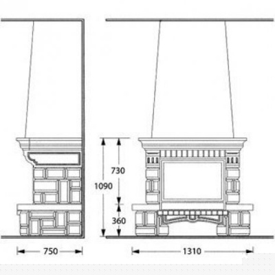 Каминная облицовка Supra Bilbao 2