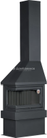 Камин ЭкоКамин Прага Угловой левый черный, шамот черный (KP195LB)