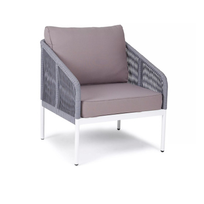 Кресло 4SIS Канны из роупа Цвет: светло-серый