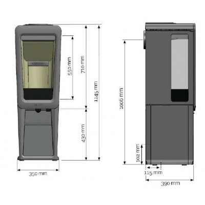 Печь-камин Keddy K816, серый Печь-камин Keddy K816, серый