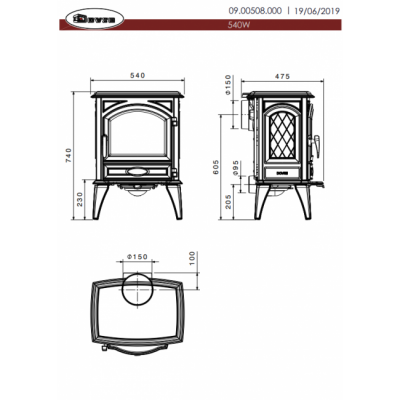 Печь-камин Dovre 540W