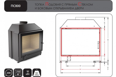 Каминная топка АСТОВ ПС 800 Каминная топка АСТОВ ПС 800