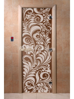 Дверь "Хохлома бронза" (Коробка ольха)