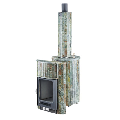 Дровяная печь Ферингер Макси ПФ в облицовке Жадеит наборный, до 38 м³ Дровяная печь Ферингер Макси ПФ в облицовке Жадеит наборный, до 38 м³