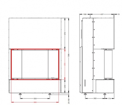 Каминная топка АСТОВ ПП 8857 Каминная топка АСТОВ ПП 8857