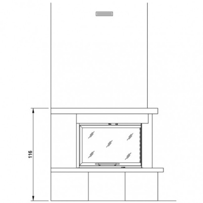 Каминная облицовка Palazzetti Montefeltro RH corner 78