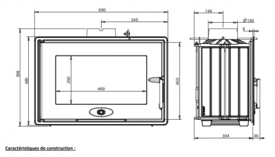 Топка INVICTA 700 Оптимист с заслонкой Топка INVICTA 700 Оптимист с заслонкой