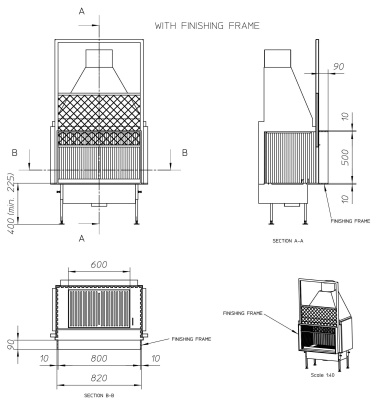 Топка Metalfire Universal MF 800-50 W 1S