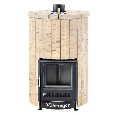 Дровяная печь Ферингер Уют-18 ПФ в облицовке "Окаменевшее дерево" наборный, до 18 м³ Дровяная печь Ферингер Уют-18 ПФ в облицовке "Окаменевшее дерево" наборный, до 18 м³