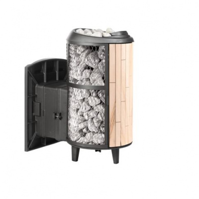 Банная печь Прометалл Атмосфера L комбинированная облицовка Окаменевшее дерево наборные ламели Банная печь Прометалл Атмосфера L комбинированная облицовка Окаменевшее дерево наборные ламели