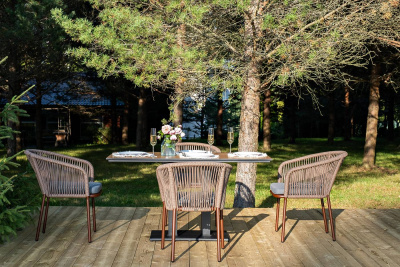 Обеденная группа 4SIS Каффе Дабл из роупа Цвет: дуб Обеденная группа 4SIS Каффе Дабл из роупа Цвет: дуб