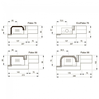 Каминная облицовка Palazzetti Rovigno, угловая