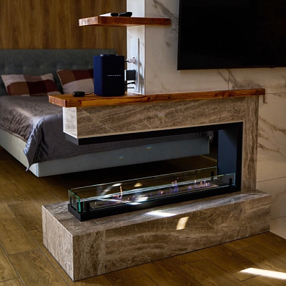 Торцевой биокамин на заказ