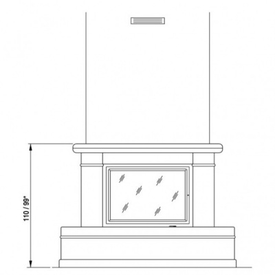 Каминная облицовка Palazzetti Verona incasso totale Каминная облицовка Palazzetti Verona incasso totale