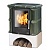 Печь-камин ABX BAVARIA KI, с допуском воздуха, с теплообменником (бутылочное стекло)