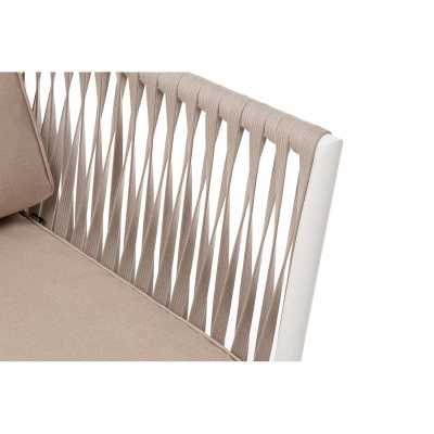 Диван 4SIS Касабланка 2-местный из роупа Цвет: светло-серый, светло-коричневый Диван 4SIS Касабланка 2-местный из роупа Цвет: светло-серый, светло-коричневый