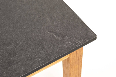 Журнальный столик 4SIS Канны из HPL 90х60х40, Основание дуб, цвет столешницы серый гранит