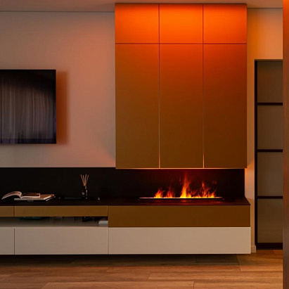 Встраиваемый 3D Электроочаг Cassette 1000 Черная панель