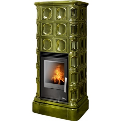 Печь-камин ABX KALEDONIE KPI, с теплообменником (зеленый) Печь-камин ABX KALEDONIE KPI, с теплообменником (зеленый)