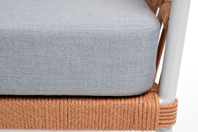 Кресло 4SIS Диего Цвет: светло-серый (RAL7035) шагрень, оранжевый меланж, светло-серый Кресло 4SIS Диего Цвет: светло-серый (RAL7035) шагрень, оранжевый меланж, светло-серый