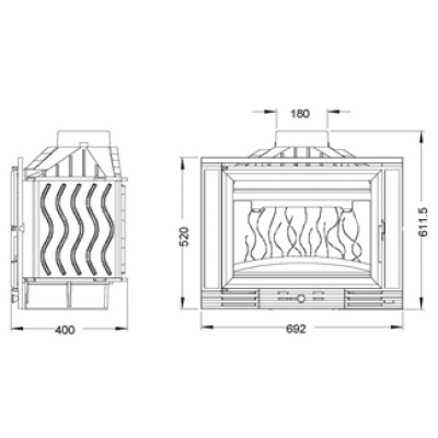 Каминная топка Invicta 700 Минос Каминная топка Invicta 700 Минос