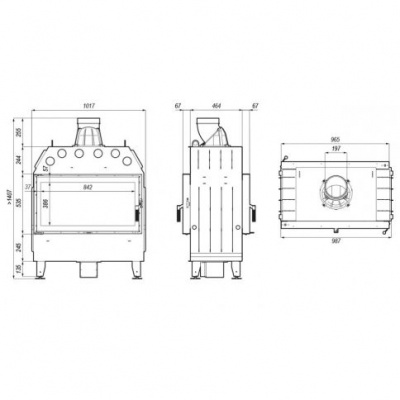 Топка Defro Home Intra LA T, 16 кВт, 987/535мм, туннель Топка Defro Home Intra LA T, 16 кВт, 987/535мм, туннель