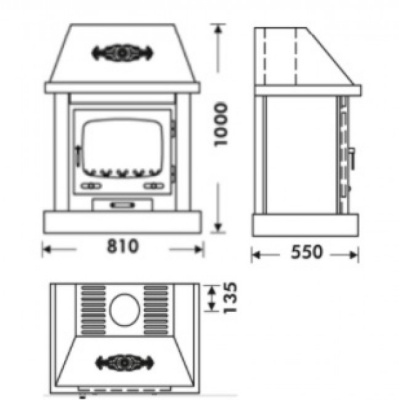 Печь-камин Panadero La Mancha