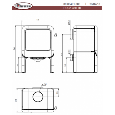 Печь-камин Dovre ROCK350TB/E12