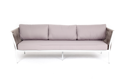 Диван 4SIS Касабланка 3-местный из роупа Цвет: белый, бежевый Диван 4SIS Касабланка 3-местный из роупа Цвет: белый, бежевый