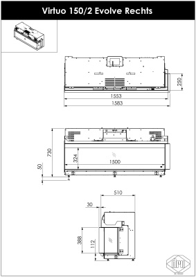Электрокамин DRU Virtuo 150/2 Evolve R Электрокамин DRU Virtuo 150/2 Evolve R