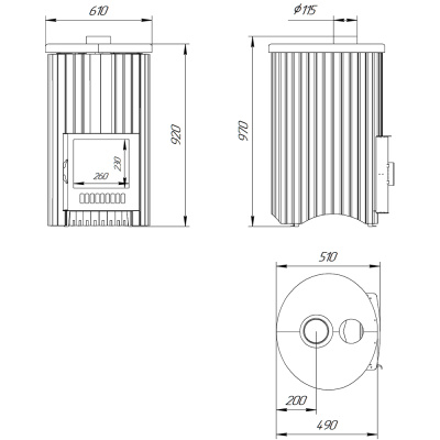 Дровяная печь Ферингер Уют-25 ПФ в облицовке Верде Гватемала наборный, до 25 м³ Дровяная печь Ферингер Уют-25 ПФ в облицовке Верде Гватемала наборный, до 25 м³