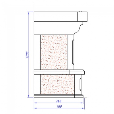 Каминная облицовка Supra-Russia MARBELLA SR, с деревянной балкой