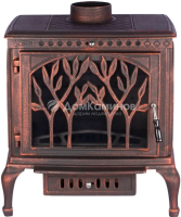 Чугунная печь Loki Forest бронза