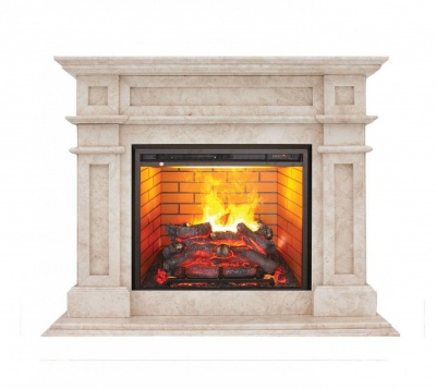 Мраморный электрокамин Кантанта