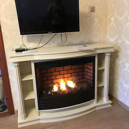 Портал Giant беж с 3д очагом 