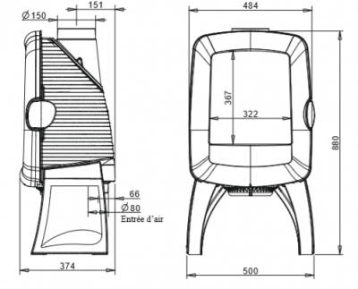 ПЕЧЬ-КАМИН Invicta ELO M BLANC ПЕЧЬ-КАМИН Invicta ELO M BLANC