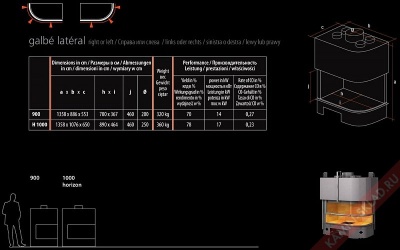 Каминная топка Totem GALBE LATERAL HORIZON 1000 Каминная топка Totem GALBE LATERAL HORIZON 1000