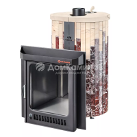 Дровяная печь Ферингер Оптима ПФ в облицовке Россо Леванте+"Окаменевшее дерево", до 28 м³ Дровяная печь Ферингер Оптима ПФ в облицовке Россо Леванте+"Окаменевшее дерево", до 28 м³