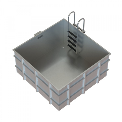 Купель из нержавеющей стали 2,4х2,4х1,2 Купель из нержавеющей стали 2,4х2,4х1,2