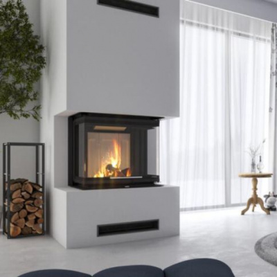 Топка Defro Home Intra XSM C G, 8 кВт, 674/508/393мм, трехсторонний, гильотина