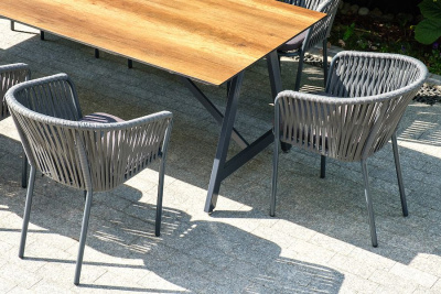 Стул 4SIS Бордо из роупа Цвет: темно-серый шагрень, серый Стул 4SIS Бордо из роупа Цвет: темно-серый шагрень, серый