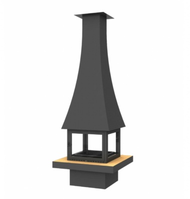 Островной камин Kavis Glass