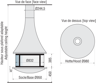 Центральный камин Bordelet Zelia 908 Центральный камин Bordelet Zelia 908